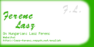 ferenc lasz business card